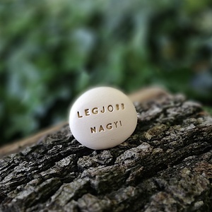 LEGJOBB NAGYI - Kerámia Varázskavics üzenettel, motivációs felirattal - esküvő - emlék & ajándék - köszönőajándék - Meska.hu