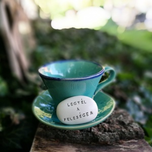 LEGYÉL A FELESÉGEM - Kerámia Varázskavics kedves üzenetekkel, motivációkkal - esküvő - emlék & ajándék - nászajándék - nászajándék gyűjtők - Meska.hu