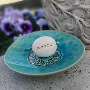 MOSOLY - Kerámia Varázskavics pozitív üzenettel, kedves emlék, ajándék minden alkalomra - esküvő - emlék & ajándék - köszönőajándék - Meska.hu