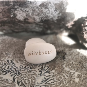 MŰVÉSZET - Kerámia Varázskavics üzenettel, motivációs felirattal, Esküvő, Emlék & Ajándék, Köszönőajándék, , MESKA