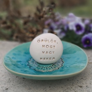 ÖRÜLÖK, HOGY VAGY NEKEM - Kerámia Varázskavics kedves üzenetekkel, motivációkkal - esküvő - emlék & ajándék - nászajándék - nászajándék gyűjtők - Meska.hu