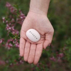 OTTHON - Kerámia Varázskavics üzenettel, motivációs felirattal - esküvő - emlék & ajándék - köszönőajándék - Meska.hu