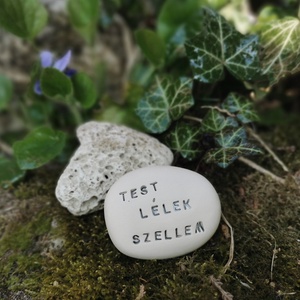 TEST, LÉLEK, SZELLEM - Kerámia Varázskavics kedves üzenetekkel, motivációkkal, Esküvő, Emlék & Ajándék, Nászajándék, Nászajándék gyűjtők, , MESKA
