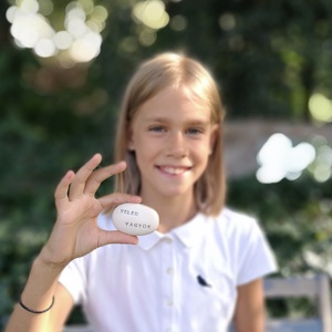 VELED VAGYOK - Kerámia Varázskavics kedves üzenetekkel, motivációkkal, Esküvő, Emlék & Ajándék, Nászajándék, Nászajándék gyűjtők, , MESKA