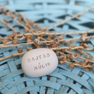 RAJTAD MÚLIK - Kerámia Varázskavics üzenettel, motivációs felirattal - esküvő - emlék & ajándék - köszönőajándék - Meska.hu