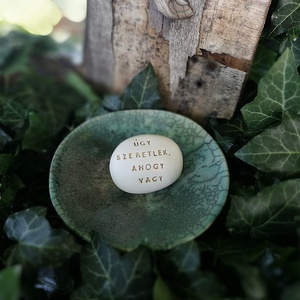 ÚGY SZERETLEK, AHOGY VAGY - Kerámia Varázskavics kedves üzenetekkel, motivációkkal - esküvő - emlék & ajándék - nászajándék - nászajándék gyűjtők - Meska.hu