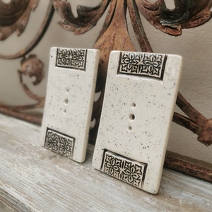 Kerámia szappantartó - krémfehér natúr színvilág - otthon & életmód - fürdőszoba - szappantartó - Meska.hu