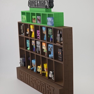 Minecraft Kinder Joy figura tartó állvány ajándék figuratalppal - otthon & életmód - tárolás & rendszerezés - íróasztali tároló - Meska.hu