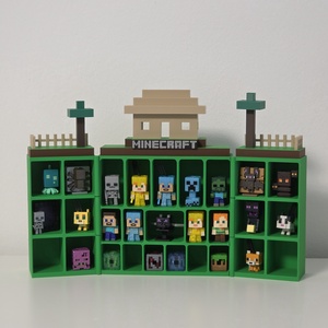 Minecraft Kinder Joy figuratartó állvány kinyitható Creeper verzió ajándék figuratalppal, Otthon & Életmód, Tárolás & Rendszerezés, Íróasztali tároló, Mindenmás, MESKA