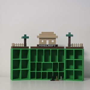 Minecraft Kinder Joy figuratartó állvány kinyitható Creeper verzió ajándék figuratalppal - otthon & életmód - tárolás & rendszerezés - íróasztali tároló - Meska.hu