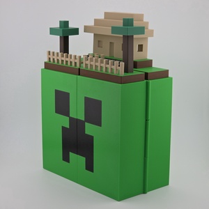 Minecraft Kinder Joy figuratartó állvány kinyitható Creeper verzió ajándék figuratalppal - otthon & életmód - tárolás & rendszerezés - íróasztali tároló - Meska.hu