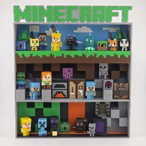 Minecraft Kinder Joy figuratartó állvány � Falra akasztható, Otthon & Életmód, Tárolás & Rendszerezés, Íróasztali tároló, Mindenmás, MESKA