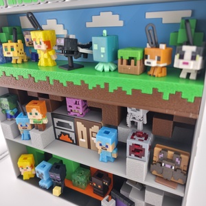 Minecraft Kinder Joy figuratartó állvány � Falra akasztható - otthon & életmód - tárolás & rendszerezés - íróasztali tároló - Meska.hu