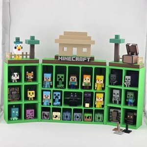 Minecraft Kinder Joy figuratartó állvány kinyitható Creeper verzió ajándék figuratalp és kártya tartó láda - Meska.hu