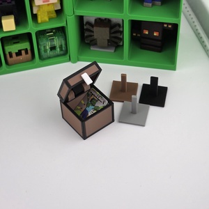 Minecraft Kinder Joy figuratartó állvány kinyitható Creeper verzió ajándék figuratalp és kártya tartó láda - otthon & életmód - tárolás & rendszerezés - íróasztali tároló - Meska.hu