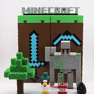 Minecraft Kinder Joy figuratartó állvány - otthon & életmód - tárolás & rendszerezés - íróasztali tároló - Meska.hu