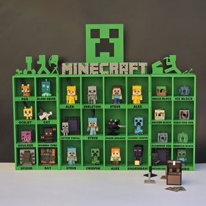 Minecraft Kinder Joy figuratartó kinyitható, variálható névtáblákkal - Meska.hu