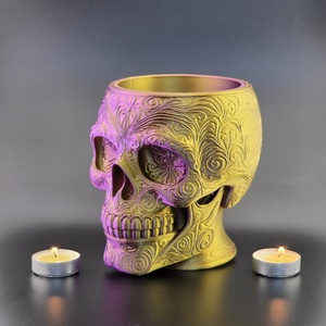 Halloween dekoráció - Koponya cukorkatartó - otthon & életmód - dekoráció - halloween - halloweeni cukorkagyűjtők és cukorkatartók - Meska.hu