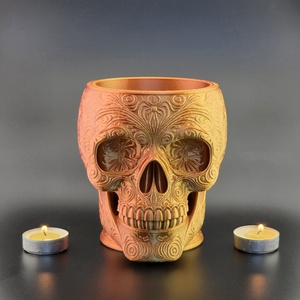 Halloween dekoráció - Koponya cukorkatartó - Meska.hu
