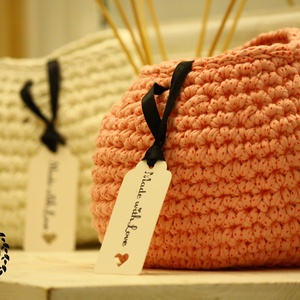 Horgolt függeszthető kosár - otthon & életmód - tárolás & rendszerezés - tárolókosár - Meska.hu