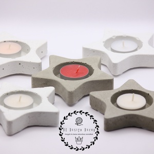 Beton csillag mécsestartó, Otthon & Életmód, Gyertya, illat, aroma, Mécses és mécsestartó, Mindenmás, MESKA