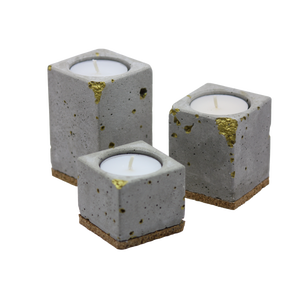 Beton 3-as mécsestartó szett, Otthon & Életmód, Gyertya, illat, aroma, Mécses és mécsestartó, Mindenmás, MESKA
