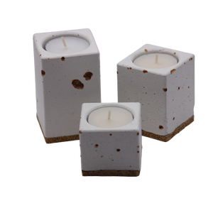 Beton 3-as mécsestartó szett - otthon & életmód - gyertya, illat, aroma - mécses és mécsestartó - Meska.hu