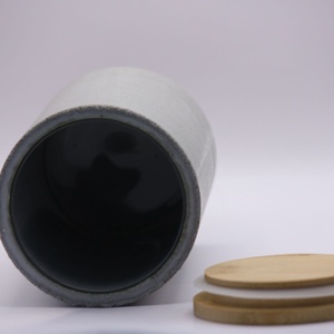 Beton tárolódoboz bambusz fedéllel - otthon & életmód - konyhafelszerelés, tálalás - konyhai tárolás - tea & kávé tárolás - Meska.hu