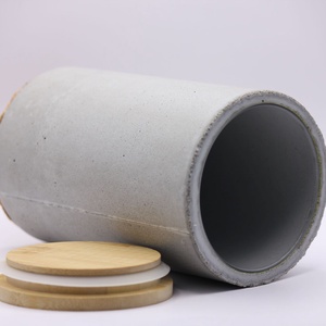 Beton tárolódoboz bambusz fedéllel - otthon & életmód - konyhafelszerelés, tálalás - konyhai tárolás - tea & kávé tárolás - Meska.hu