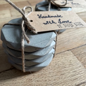 Beton poháralátét szett - Meska.hu