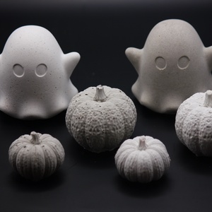 Halloween mini beton tök - otthon & életmód - dekoráció - halloween - halloweeni dekoráció - Meska.hu