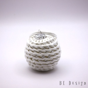 Horgolt karácsonyfadísz gömb fehér - karácsony - karácsonyi lakásdekoráció - karácsonyfadíszek - Meska.hu