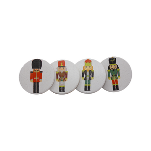 Karácsonyi huszár fehér beton poháralátét szett, Karácsony, Karácsonyi lakásdekoráció, Ünnepi asztaldekoráció, Mindenmás, MESKA