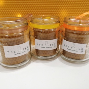 Hengerelt méhviasz gyertya üvegben - otthon & életmód - gyertya, illat, aroma - gyertya - Meska.hu