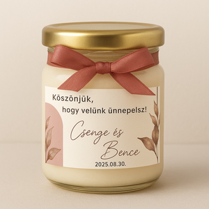 Szójaviasz Gyertya Esküvői Köszönetajándék - 40 ml - esküvő - emlék & ajándék - köszönőajándék - Meska.hu