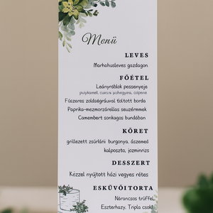 Háromszögre Hajtogatható Menükártya, Esküvő, Meghívó & Kártya, Menü, , MESKA