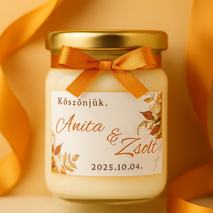 Szójaviasz Gyertya Esküvői Köszönetajándék - 40 ml - esküvő - emlék & ajándék - köszönőajándék - Meska.hu