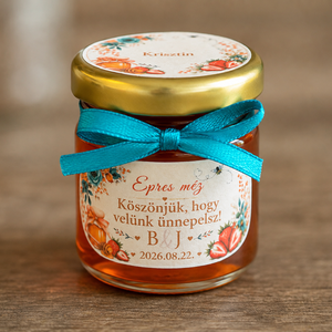 Ízesített Mézes Esküvői/ Céges Köszönetajándék/ Köszönőajándék/ Ajándék- 40 ml - Meska.hu