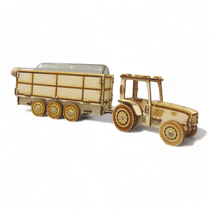Traktor pálinkás pótkocsival 4 db pohárral 1 db 0,5 l pálinkás üveggel (Pálinka nélkül) - élelmiszer - alkoholos italok - Meska.hu