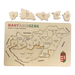 Magyarország térkép kirakós puzzle - játék & sport - puzzle - kirakó, kocka kirakó - Meska.hu