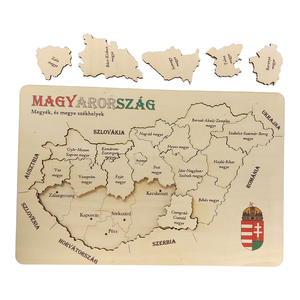 Magyarország térkép kirakós puzzle - játék & sport - puzzle - kirakó, kocka kirakó - Meska.hu