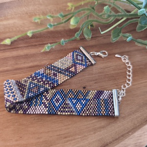 Színes cikk-cakk karkötő - ékszer - karkötő - gyöngyös karkötő - Meska.hu