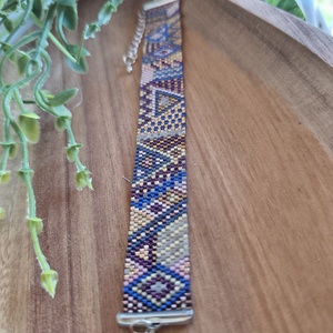 Színes cikk-cakk karkötő - ékszer - karkötő - gyöngyös karkötő - Meska.hu