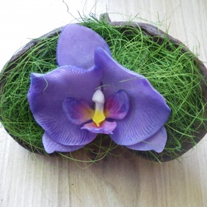 agyag orchidea termésben lila - Meska.hu