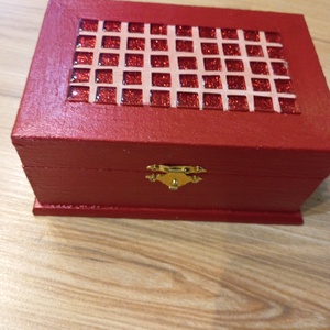 rubint ékszertartó doboz - Meska.hu