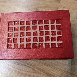 rubint ékszertartó doboz - ékszer - ékszertartó - ékszerdoboz - Meska.hu