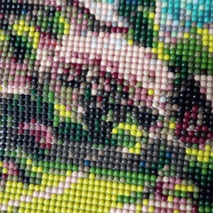 Házikó a hegyekben - gyémántszemes kép - otthon & életmód - dekoráció - kép & falikép - mozaik kép - Meska.hu