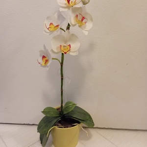  agyag orchidea - phalaenopsis fehér, Otthon & Életmód, Dekoráció, Dísztárgy, Festett tárgyak, Kerámia, MESKA