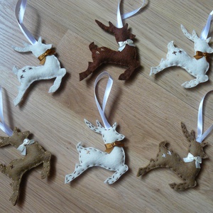 Szarvasok karácsonyfadísz (6db) - Meska.hu