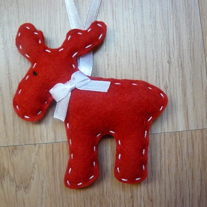 Filc rénszarvas karácsonyfadísz  -  - Meska.hu